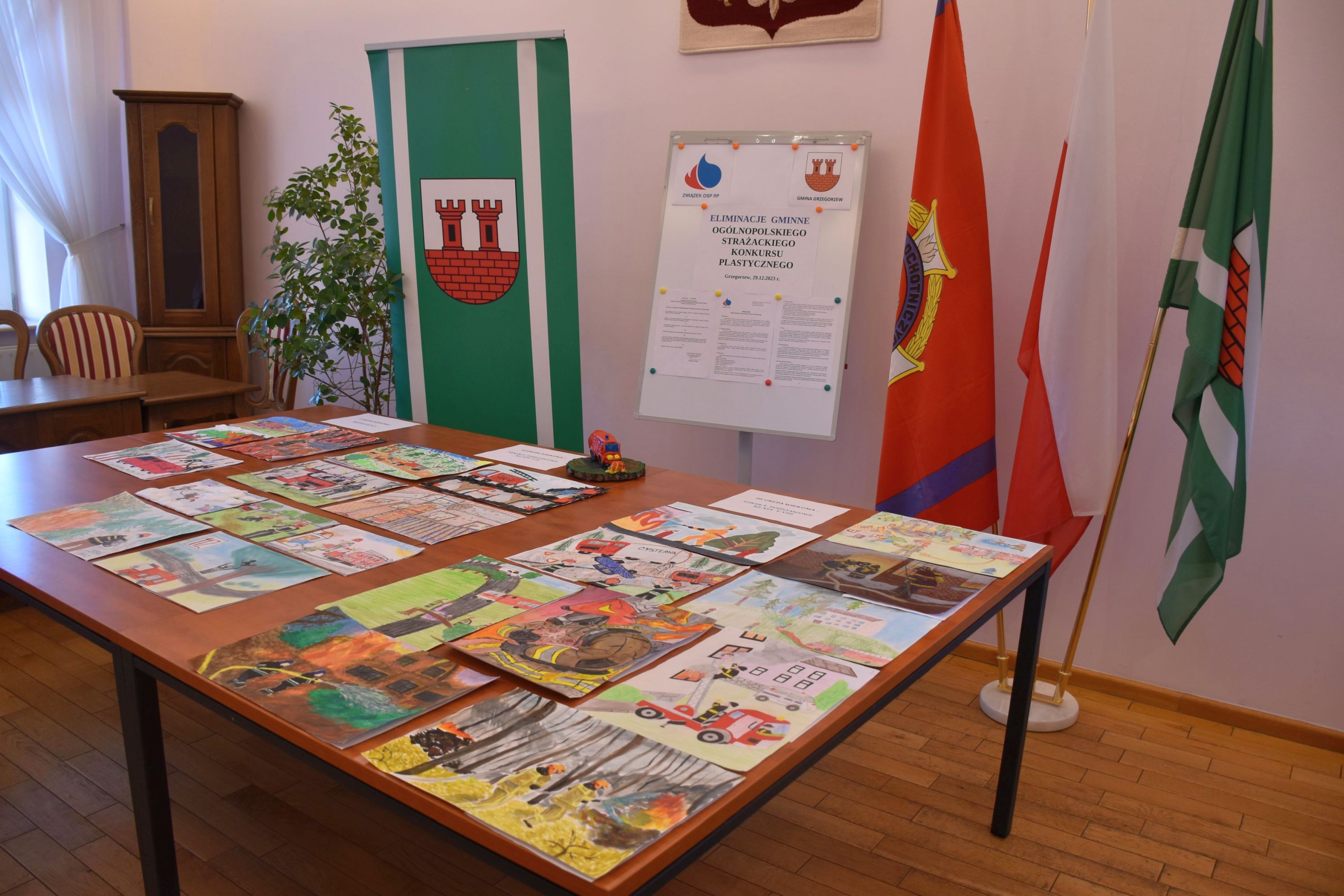 Rozstrzygnięcie etapu gminnego Ogólnopolskiego Strażackiego Konkursu Plastycznego edycja 2023-2024