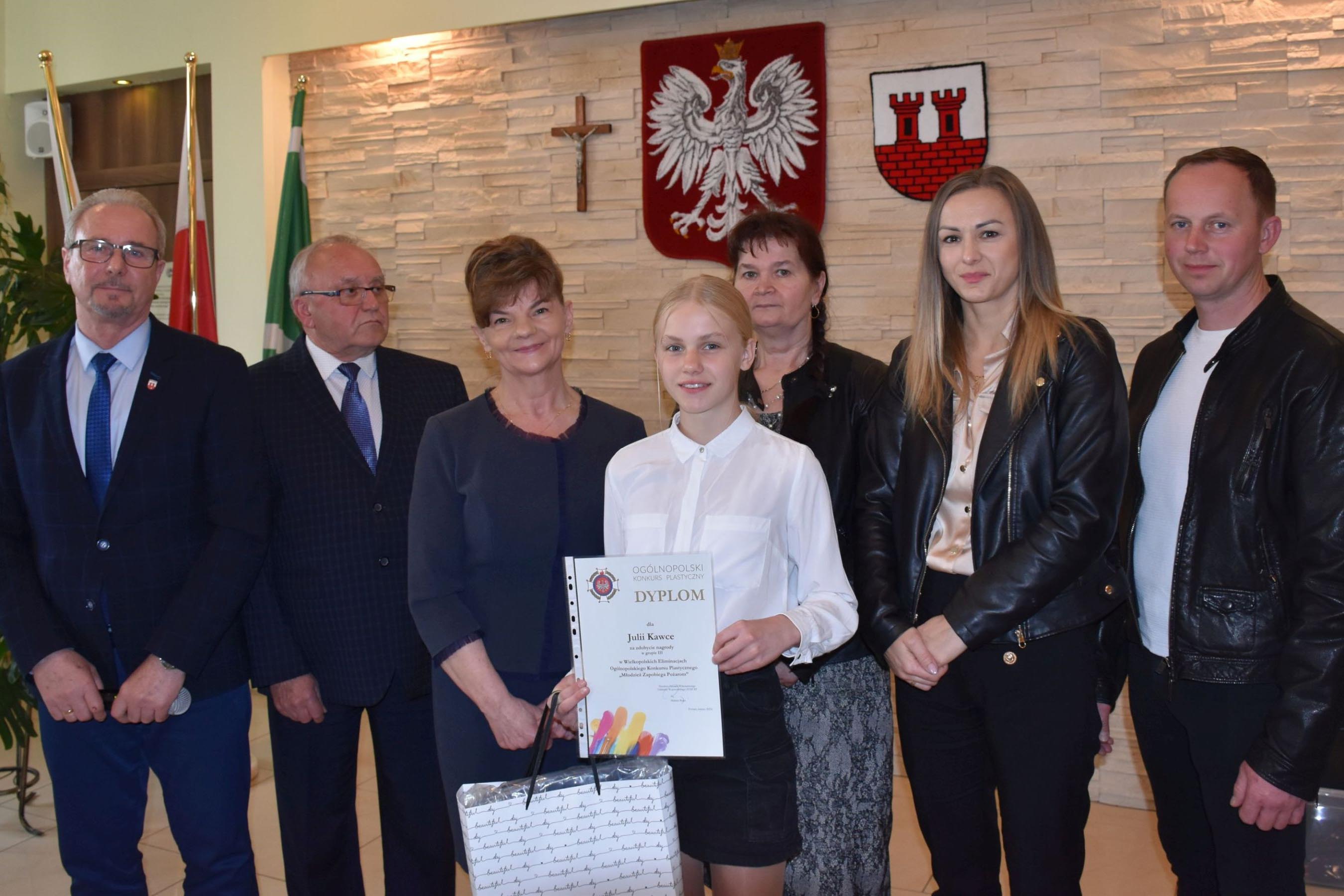 Laureatka etapu wojewódzkiego Ogólnopolskiego Konkursu Plastycznego Młodzież Zapobiega Pożarom